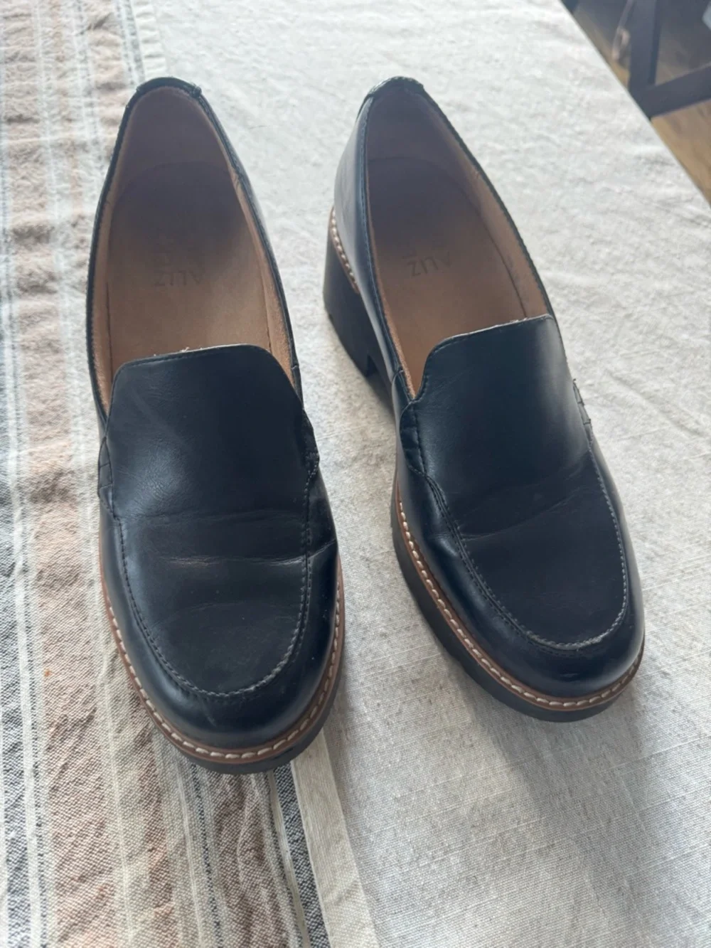Black Leather Loafers (Great Condition)